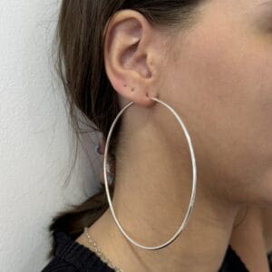 Argola Fio Liso Redonda 9.0 cm
