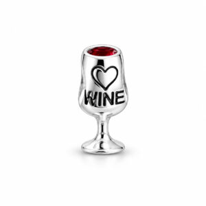 Berloque Taça de Vinho “I Love Wine” em Prata 925