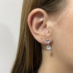 Brinco Estilo Piercing Zircônia 6 mm