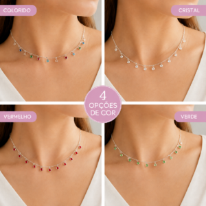 Choker Pontos de Luz 3 mm em Prata 925