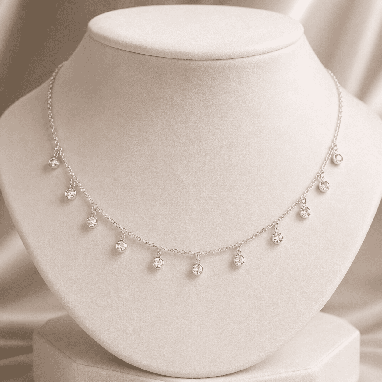Colar Pontos de Luz Choker Prata 925 Legítima (2)