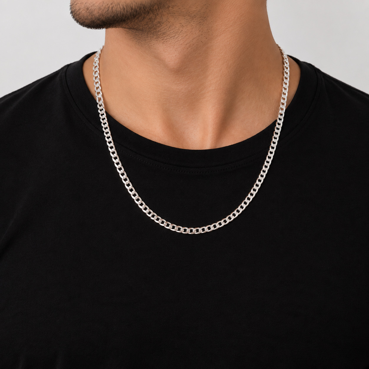 Corrente Masculina Grumet em Prata 925 4 mm – 60 cm ou 70 cm (3)