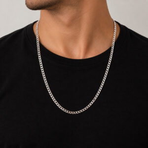 Corrente Masculina Grumet em Prata 925 4 mm – 60 cm ou 70 cm