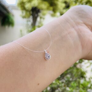 Colar Nylon Gota Zircônia 4mm