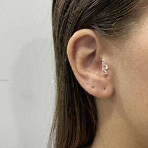Piercing Pino Aço e Cobra Detalhes