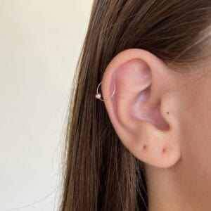 Piercing Argola Lisa e Bolinha 2 mm