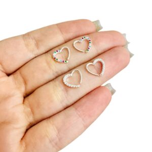 Piercing Daith Coração Zircônias