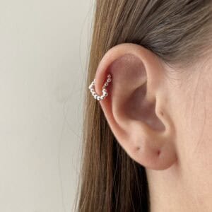 Piercing Coração em Bolinhas Click