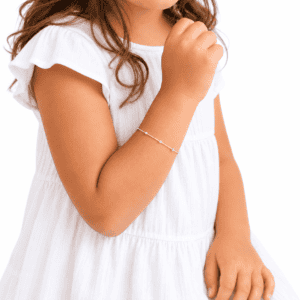 Pulseira Infantil com Bolinhas em Prata 925 – 13,5 cm