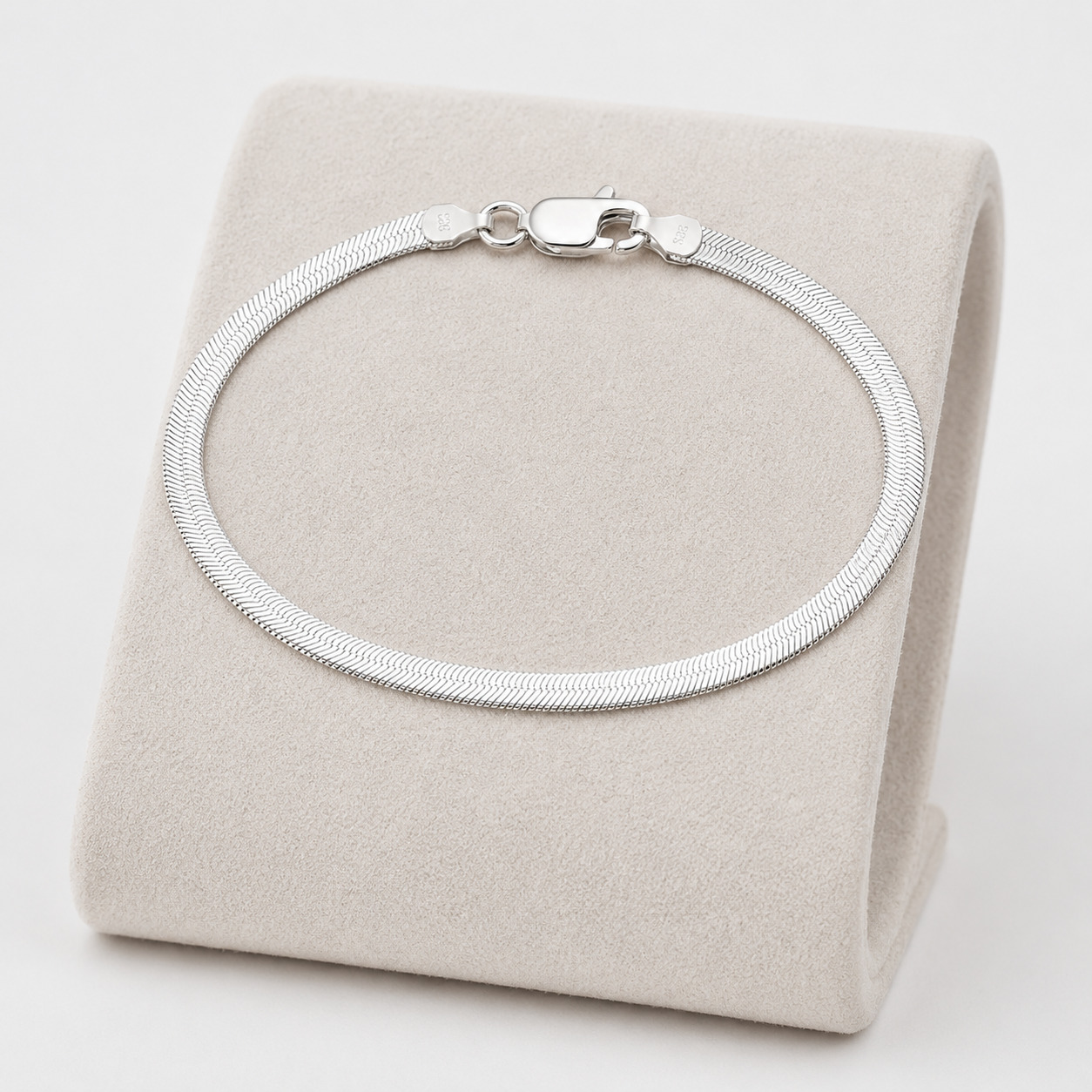 Pulseira em Prata 925 Malha Laminada 18,5 cm 3 mm (3)
