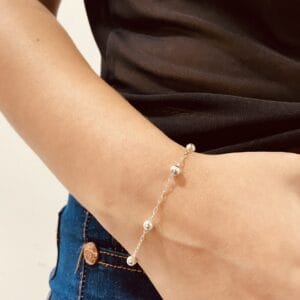Pulseira Cadeado Bolas 5 mm