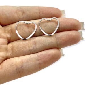 Argola Coração Fio Quadrado 18 mm