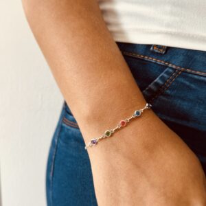 Pulseira Zircônias Coloridas