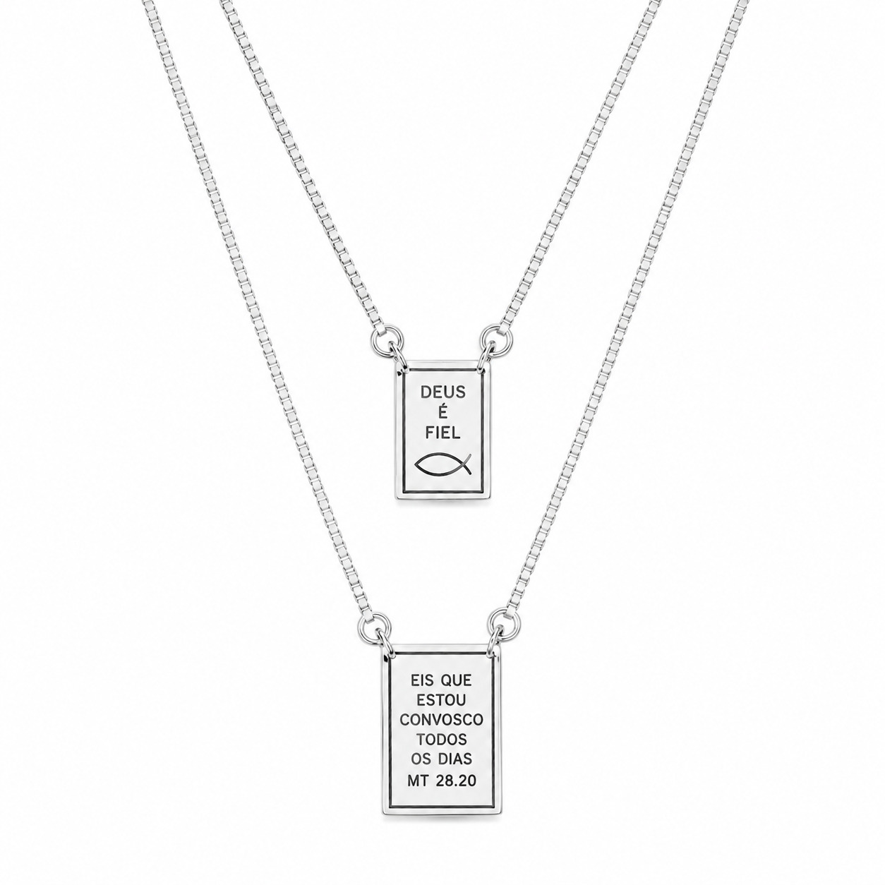 Escapulário “Deus é Fiel” em Prata 925 – 70 cm (5)