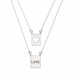 Escapulário Love Coração em Prata 925 – 60 cm
