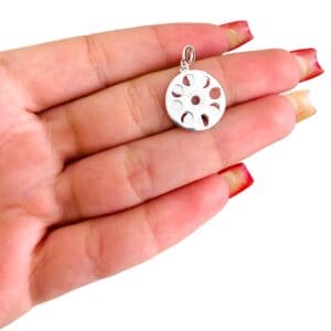 Pingente Medalha Fases Da Lua 16 mm