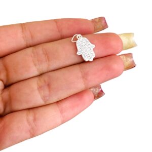 Pingente Mão de Fátima com Zircônias Cristal