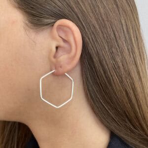 Argola Hexagonal 4.0 cm
