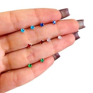 Brinco Zircônia 3 mm Color