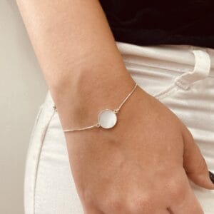 Pulseira Veneziana Pedra Madrepérola