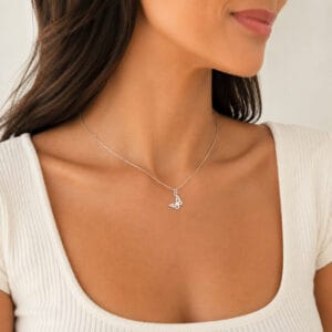 Colar Borboleta em Prata 925 com Corrente Veneziana