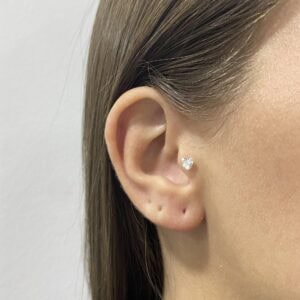 Piercing Pino Aço Coração 4 mm