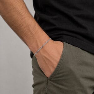 Pulseira Masculina Grumet 2 mm em Prata 925 – 20,5 cm