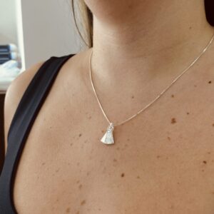 Colar Veneziana 45 cm e Nossa Senhora Detalhada