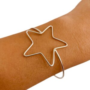 Bracelete Aberto Estrela Vazada