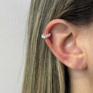Piercing Fake Zircônias Embutidas 8 mm