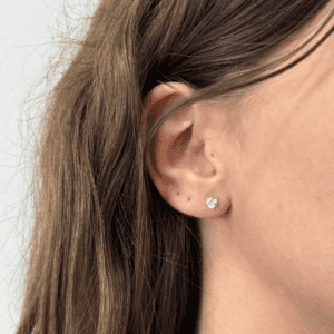 Brinco Coração Zircônia 4 mm