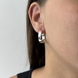 Argola Bojuda Fio Quadrado 20 mm
