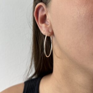 Argola Redonda Fio Liso 38 mm