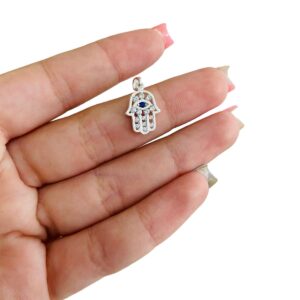 Pingente Mão Hamsa Com Zircônias