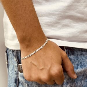 Pulseira Masculina Piastrine 4 mm