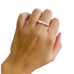 Anel Quadrado Liso 3 mm
