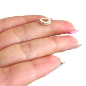 Berloque Separador Aro de Zircônia 2 mm