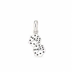 Pingente Dados em Prata 925 – 10 x 19 mm