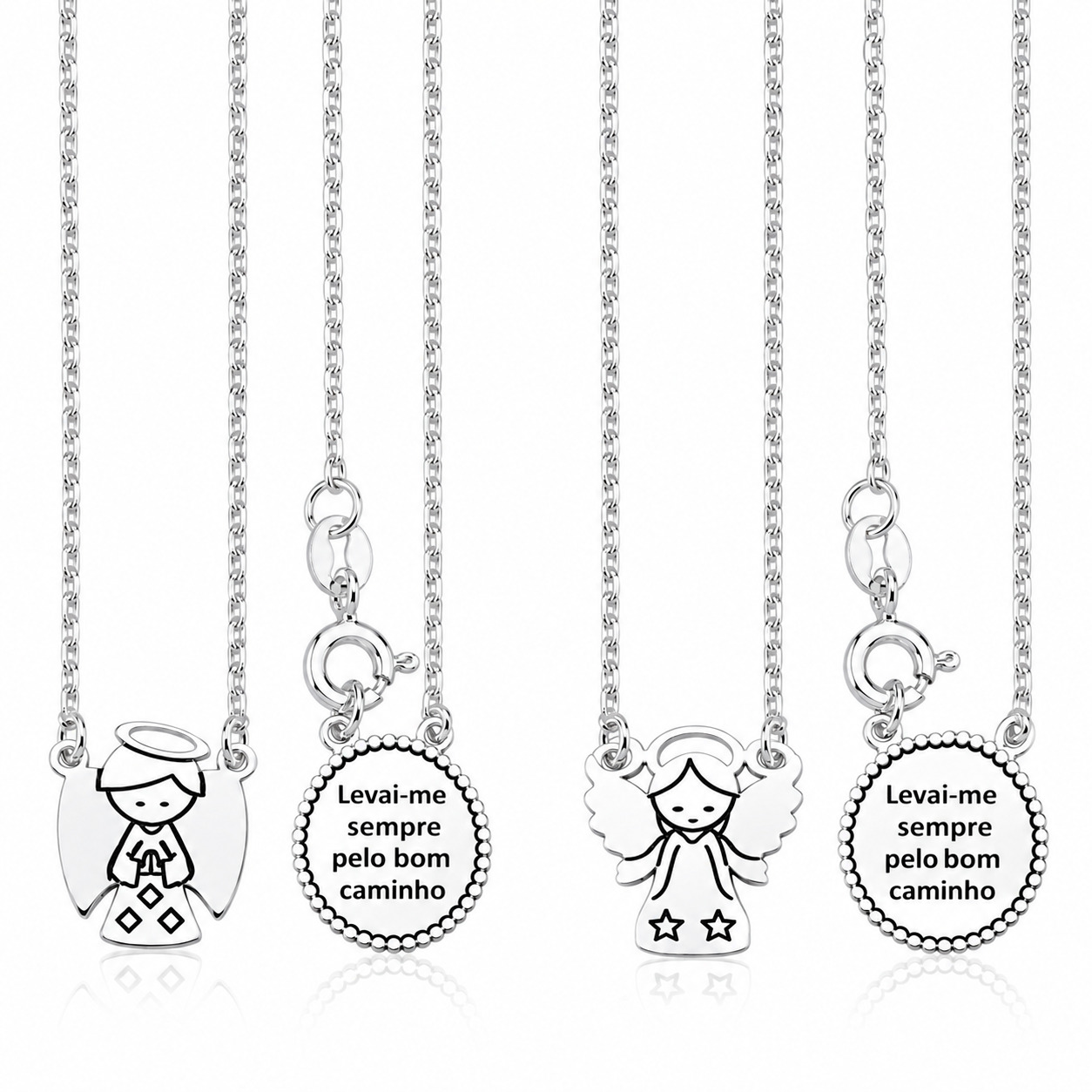 Escapulário Anjo da Guarda em Prata 925 – Masculino ou Feminino 45 cm (7)