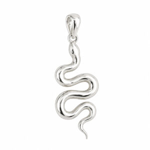 Pingente Cobra Lisa em Prata 925 – 10 x 25 mm