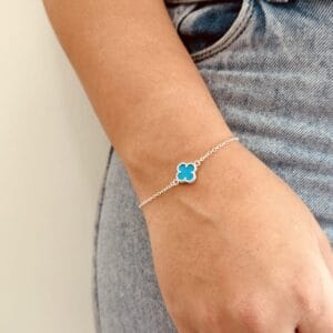 Pulseira Trevo de Luxo Azul