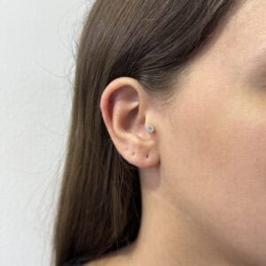 Piercing Pino Aço Zircônia Cravação Inglesa 4 mm