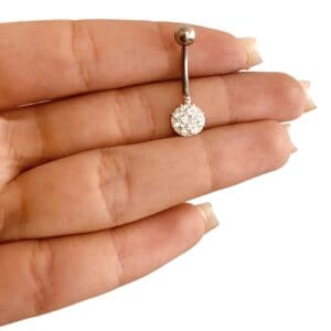 Piercing Umbigo Redondo Cravejado