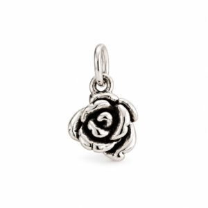 Pingente Rosa Envelhecida em Prata 925 – 15 mm