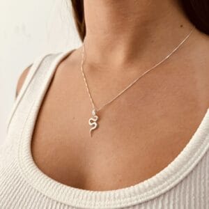 Colar Cobra com Zircônia Cristal