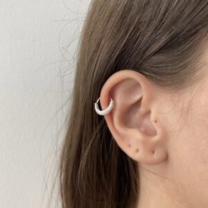 Piercing Argola Bojuda Cravejada 11 mm
