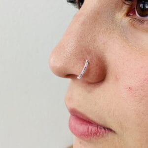 Piercing de Nariz Argolinha Cravejada Colorida