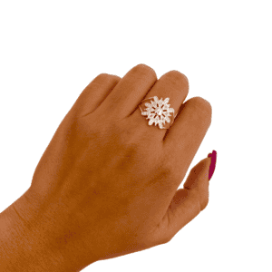 Anel Flor Detalhada Micro Zircônias