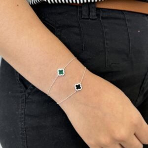 Pulseira Trevo Importado e Cravejado Luxo