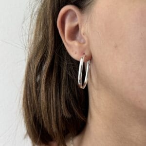 Argola Oval Bojuda 20 mm x 30 mm